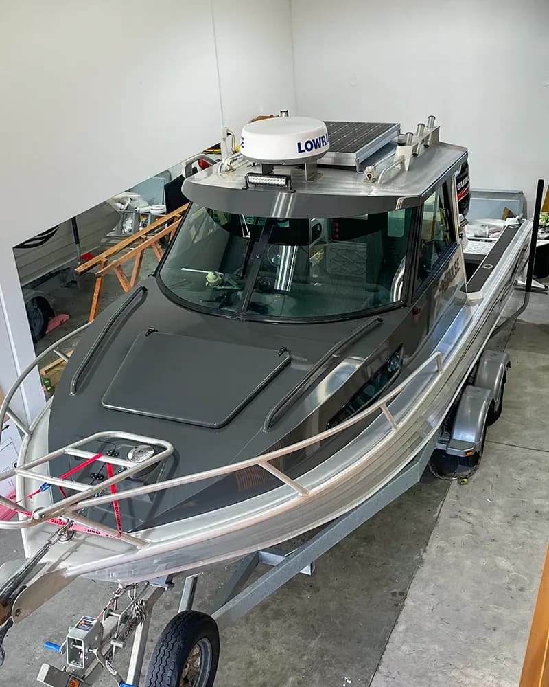 Boat wrap and marine graphics