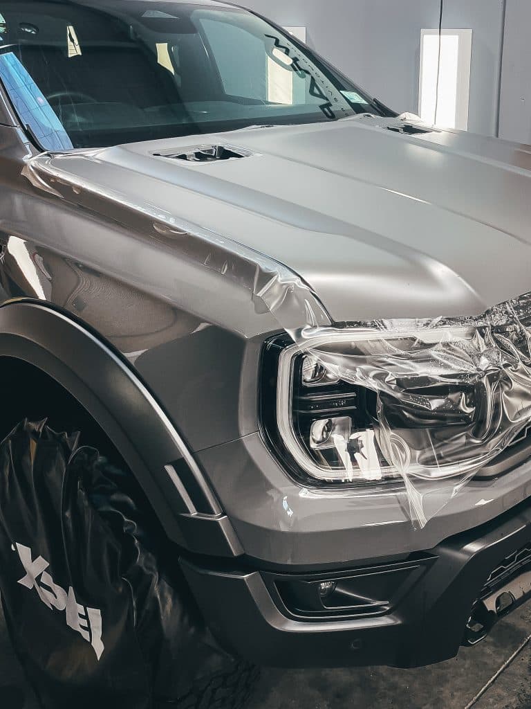 Paint protection film installed on a Ford Ranger Raptor
