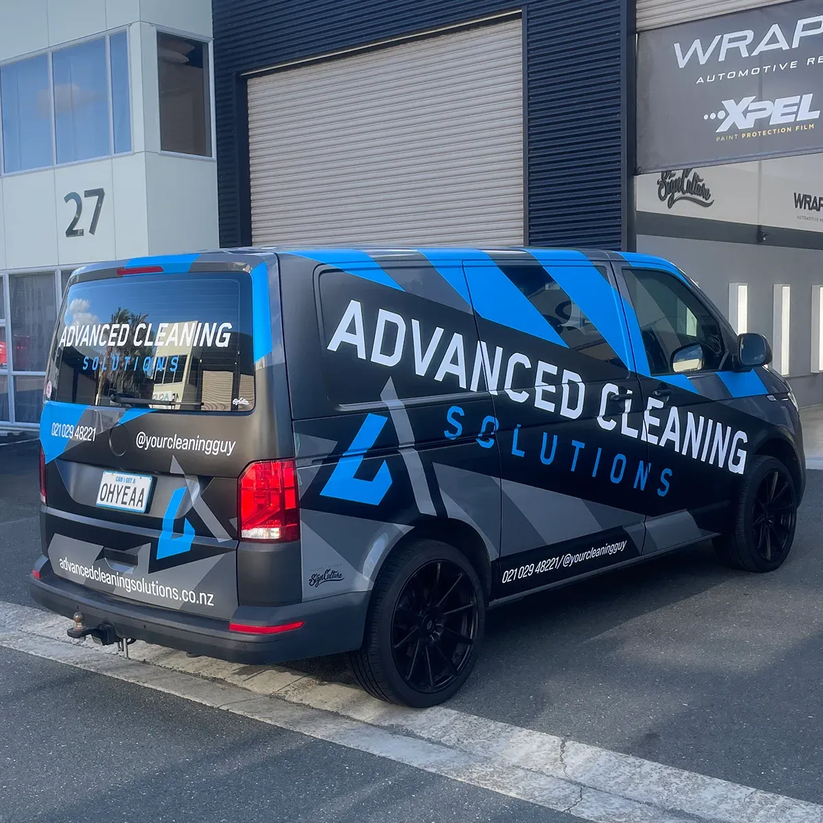 Wrapped commercial van graphics